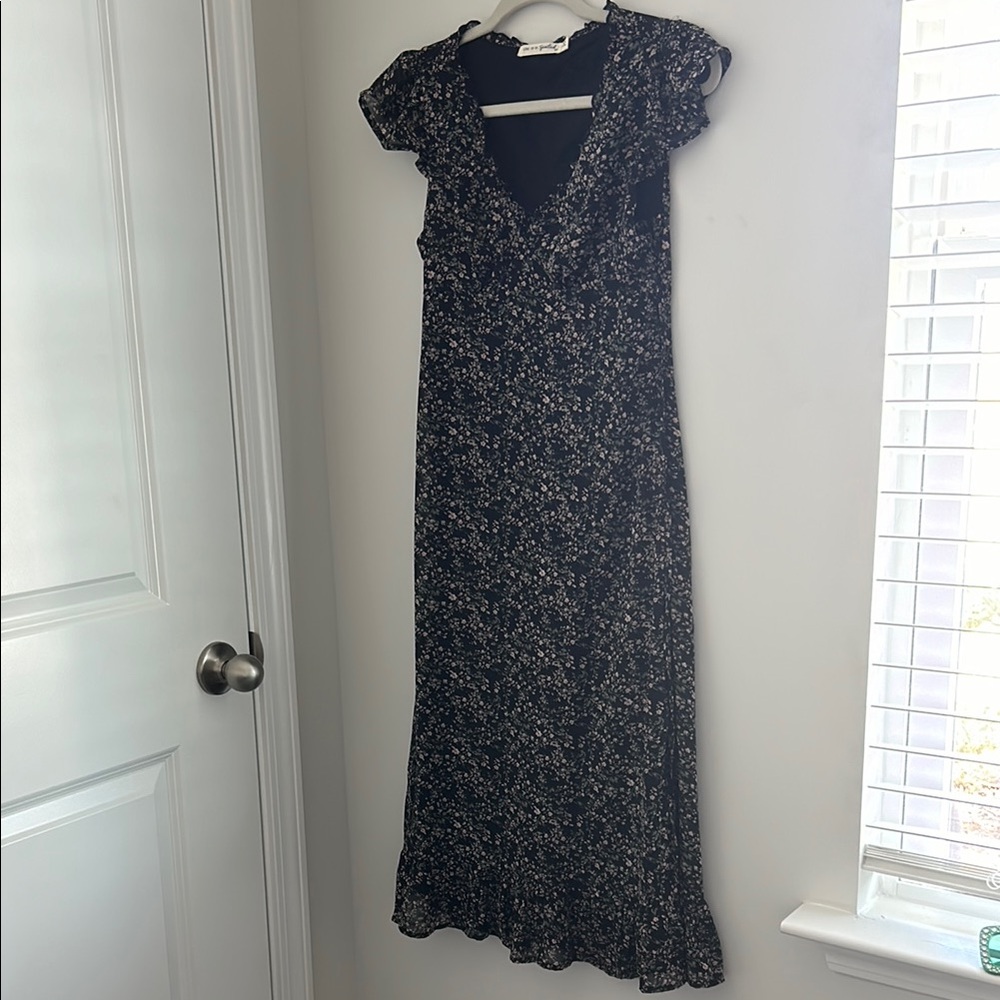 Floral Black Dress
